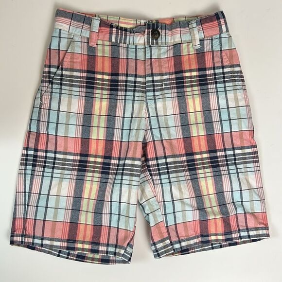 Janie and Jack Other - Boys Janie And Jack Blue Coral Check plaid cotton Shorts size 7